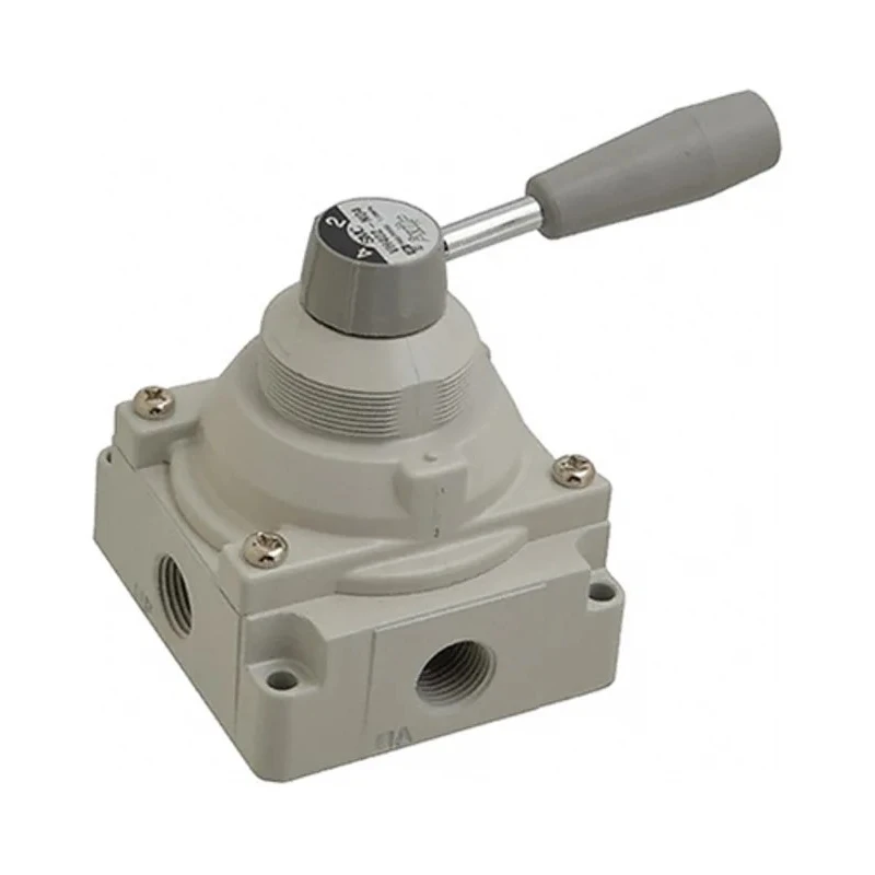 SMC Lever Pneumatic Manual Control Valve VH400 Series, 1/2 in NPT Port Size, Die Cast Aluminium Body 
