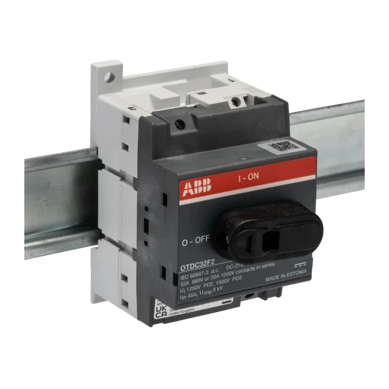 ABB 2-Pole Surface Isolator Switch IP20, 32A, 75 kW OTDC32F2 1SCA121456R1001