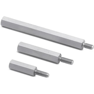 Wurth Elektronik Brass Hex Standoff M3 Thread, 20 mm Body Length, 8 mm Stud Length, Nickel Finish 971200324
