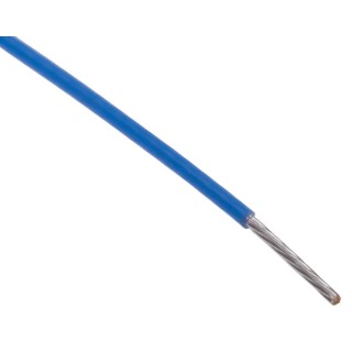 RS PRO Blue 0.12 mm² 26 AWG Hook Up Wire, 7/0.15 mm Core Strands, 0.15 mm Insulation Thickness, 100 m Length 841-7190