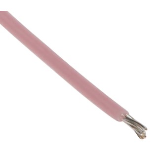 RS PRO Pink 0.12 mm² Hook Up Wire, 26 AWG, 7/0.15 mm Strands, 0.15 mm Core, 25 m Length, Polytetrafluoroethylene 841-7175