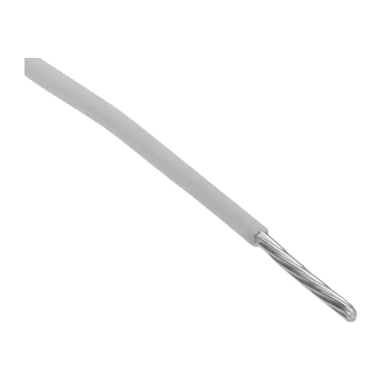 RS PRO White 0.34 mm² 22 AWG Hook Up Wire, 19/0.15 mm Core Strands, 100 m Length, PTFE Jacket, Silver Plated Copper 841-7279