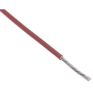 RS PRO Brown 0.22 mm² Hook Up Wire, 24 AWG, 7/0.2 mm Core Strands, 100 m Length, PTFE Insulation 841-7257