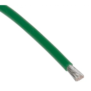 RS PRO Green 0.34 mm² Hook Up Wire 22 AWG Silver Plated Copper Conductor 100 m Polytetrafluoroethylene Jacket 841-7289
