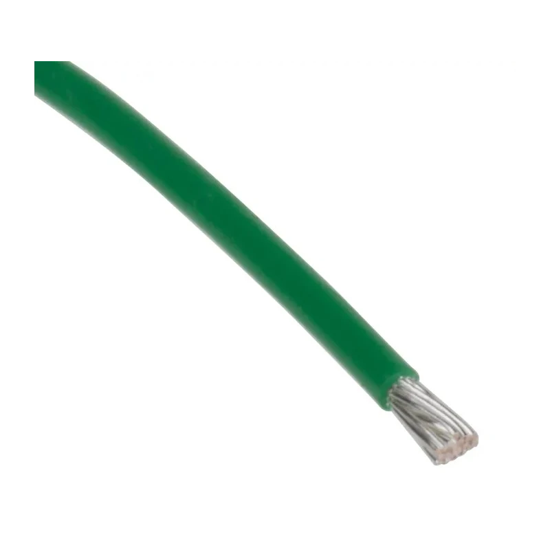 RS PRO Green 0.34 mm² Hook Up Wire 22 AWG Silver Plated Copper Conductor 100 m Polytetrafluoroethylene Jacket 841-7289