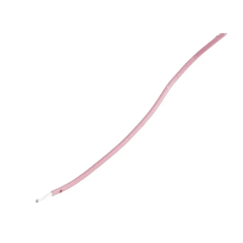 RS PRO Pink 0.22 mm² Hook Up Wire, 24 AWG, 7/0.2 mm Core Strands, 100 m Length, Polytetrafluoroethylene Jacket 841-7358