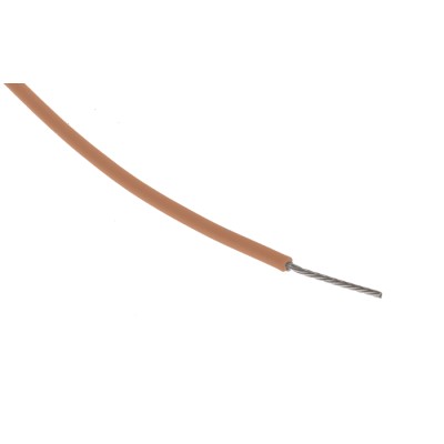 RS PRO Orange 0.22 mm² Hook Up Wire, 24 AWG, 7 x 0.2 mm Core Strands, 100 m Length, Polytetrafluoroethylene 841-7377