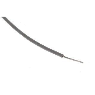 RS PRO Grey 0.22 mm² 24 AWG Hook Up Wire, 7/0.2 mm Core Strands, 100m Length, PTFE Jacket 841-7380