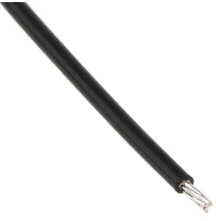 RS PRO Black 0.22 mm² 24 AWG Hook Up Wire, 7/0.2 mm Core Strands, 100 m Length, Silver Plated Copper Conductor 841-7355
