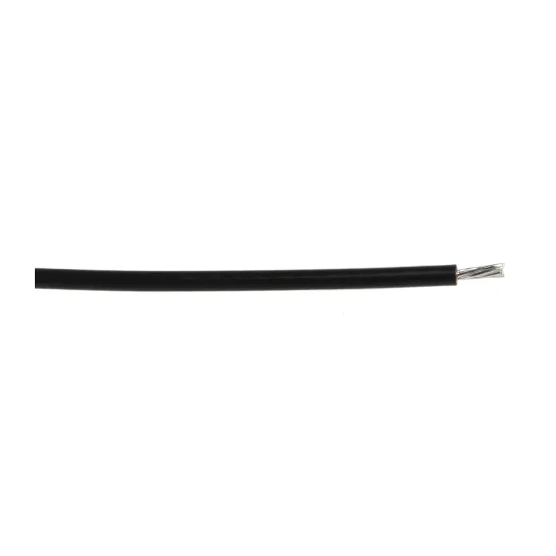 RS PRO Black 0.22 mm² 24 AWG Hook Up Wire, 7/0.2 mm Core Strands, 100 m Length, Silver Plated Copper Conductor 841-7355