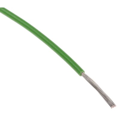 RS PRO Green 0.34 mm² Hook Up Wire, 22 AWG, 19/0.15 mm Core Strands, 100 m Length, PTFE Insulation 841-7425