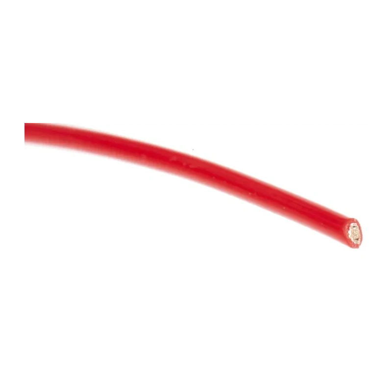 RS PRO Red 0.6 mm² 20 AWG Hook Up Wire 19/0.2 mm Core Strands 100 m PTFE Insulation 600V 200°C 841-7443