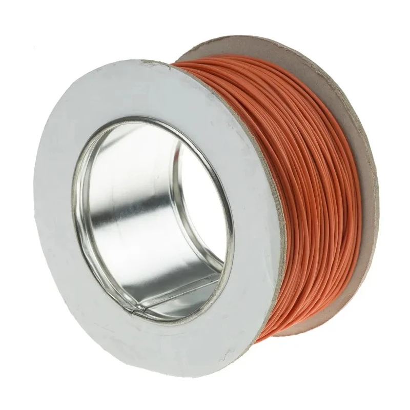 RS PRO Orange 0.6 mm² Hook Up Wire, 20 AWG, 19 x 0.2 mm Core Strands, 100 m Length, Silver Plated Copper Conductor 841-7459