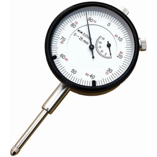 RS PRO Imperial Dial Indicator 25 mm Max Measurement 0.01 mm Resolution 0.01 in Accuracy 841-2555