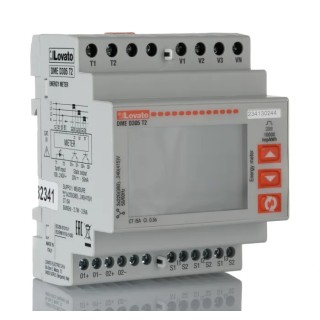 Lovato Electric 3 Phase Energy Meter LCD Display Class 0.5 s Accuracy DMED305T2