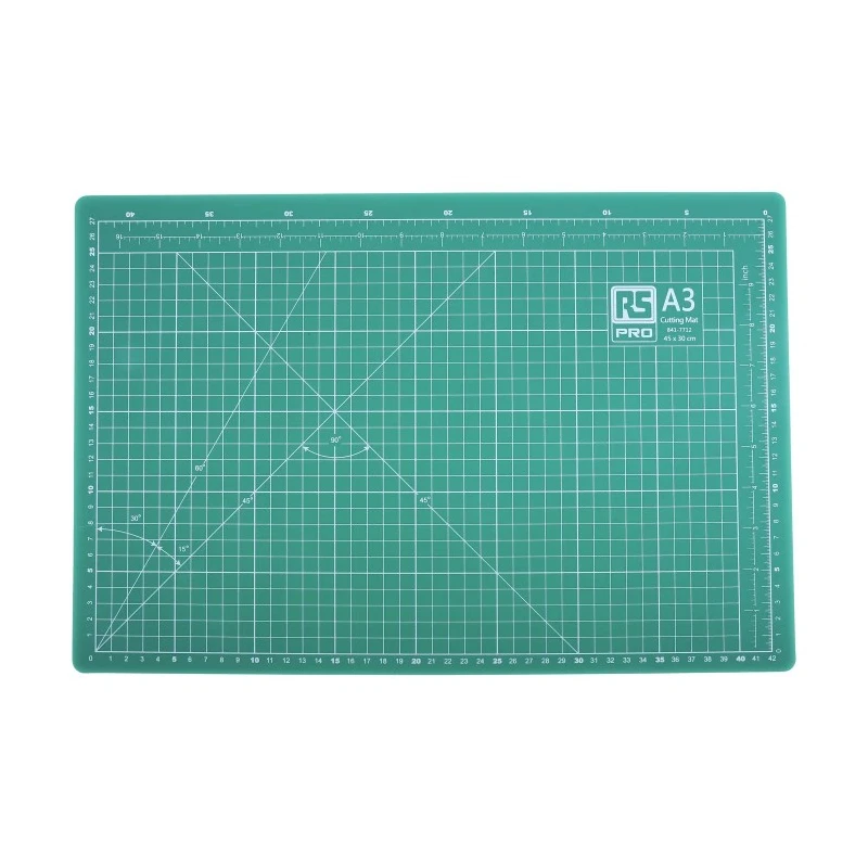 RS PRO 10 mm Green Self-Healing Cutting Mat 450 mm x 300 mm x 10 mm xW300mm
