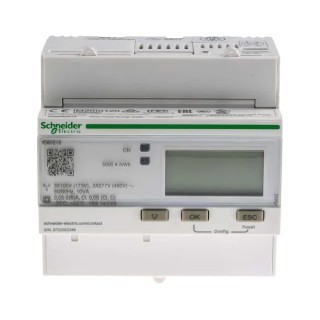 Schneider Electric 3 Phase Energy Meter LCD Display Acti9 iEM Series A9MEM3210