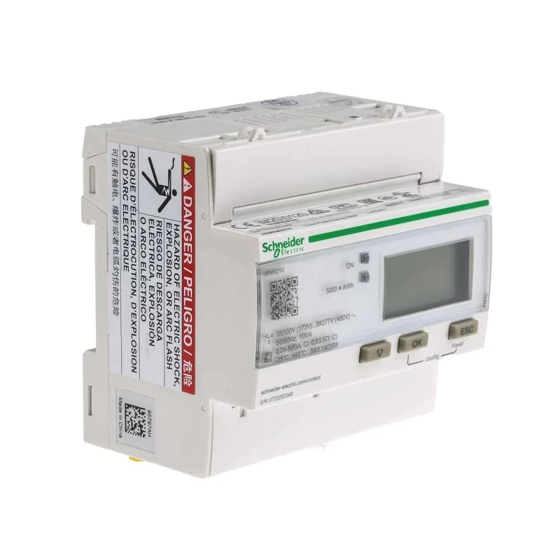 Schneider Electric 3 Phase Energy Meter LCD Display Acti9 iEM Series A9MEM3210