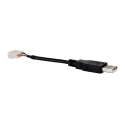Bulgin USB Cable Female USB Type A to Female 5 Pin Socket Black 100mm 14193