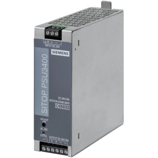 Siemens SITOP PSU3400 Industrial DC/DC Converter 24V DC Output 10A, 32V DC Input, DIN Rail Mount 260W PSU3400