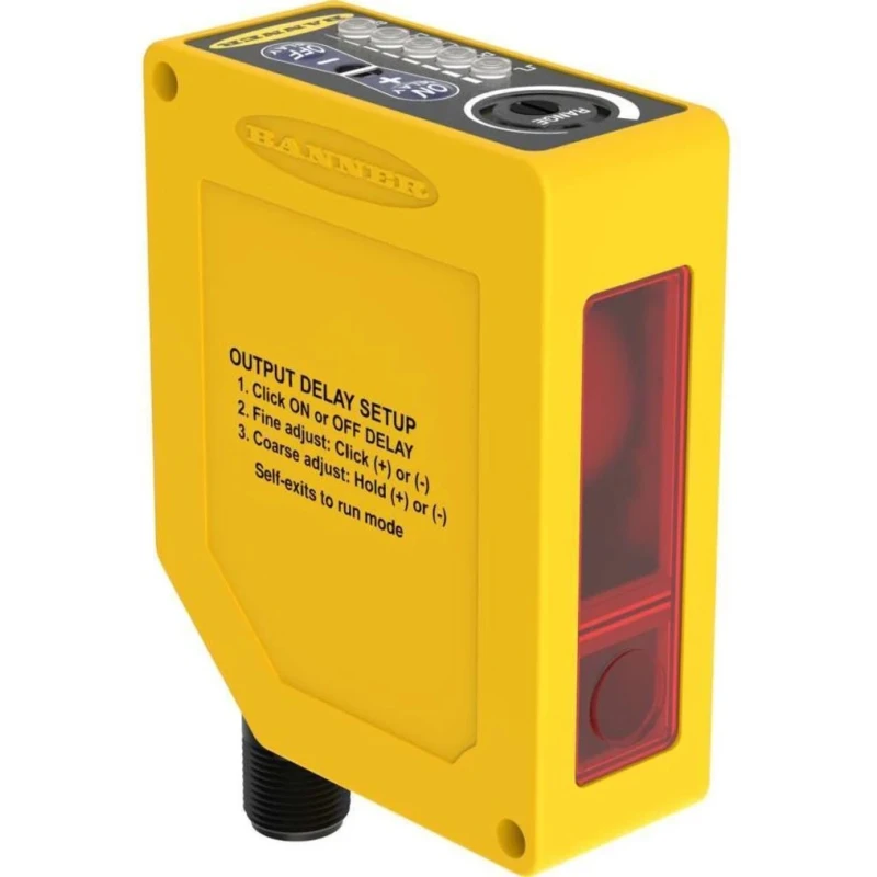 Banner Background Suppression Rectangular Photoelectric Sensor NPN/PNP, IP67, Infrared Light Source, 30V DC, 50mA, 