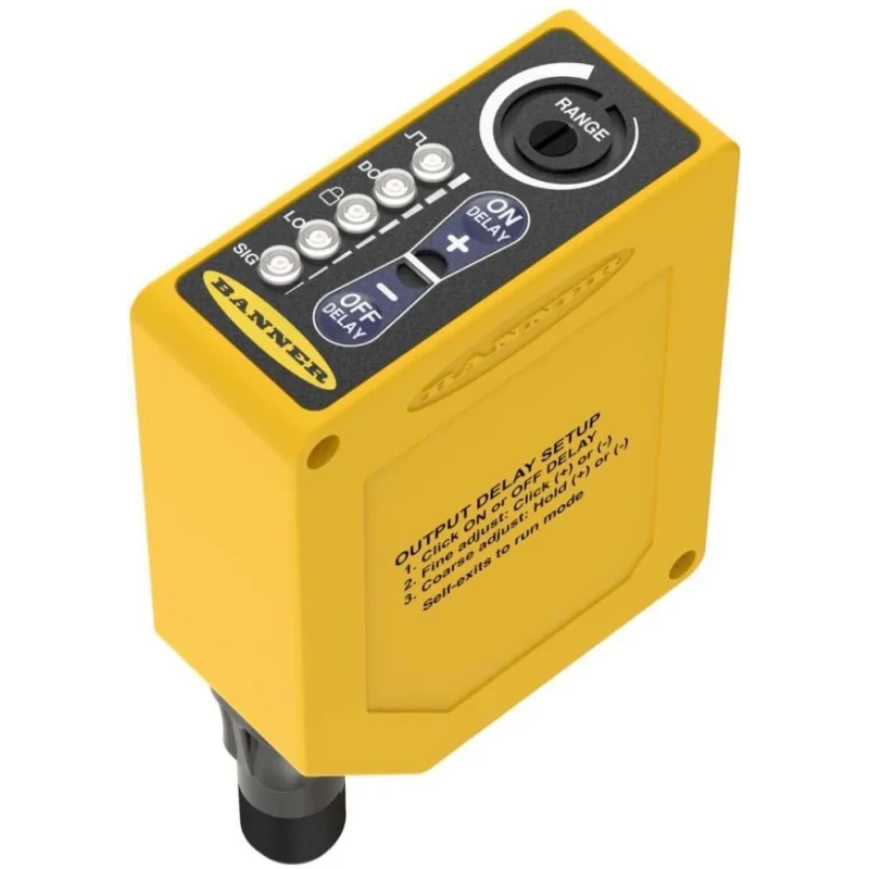 Banner Background Suppression Rectangular Photoelectric Sensor NPN/PNP, IP67, Infrared Light Source, 30V DC, 50mA, 