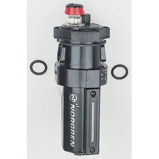 Norgren Pneumatic Air Lubricator G 1, G 3/4 Port Size 0.2L Bowl Capacity 17 Bar Max Pressure L64 Series L64C-NNP-EDN