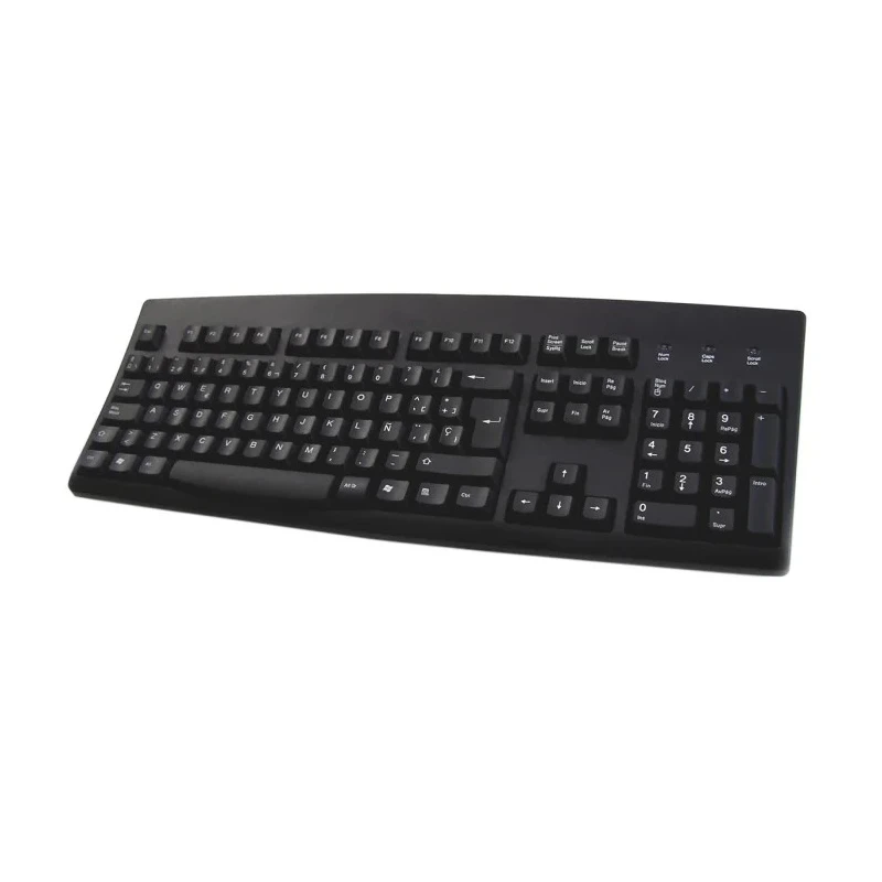 Ceratech Wired PS2 USB Standard Keyboard QWERTY Spain Black KYBAC260UP-BKSP