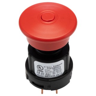 Honeywell Technologies Emergency Stop Push Button, Panel Mount, 22 mm Cutout, 2 NC Contacts, Pull Release, IP67 87941-08