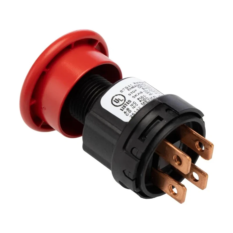 Honeywell Technologies Emergency Stop Push Button, Panel Mount, 22 mm Cutout, 2 NC Contacts, Pull Release, IP67 87941-08