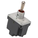 Honeywell Technologies Toggle Switch, Panel Mount, On-Off-On, DPDT, Screw Terminal, 277 V ac 2TL1-5