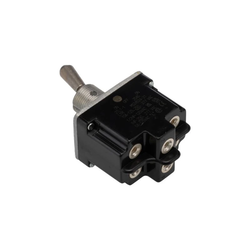 Honeywell Technologies Toggle Switch, Panel Mount, On-Off-On, DPDT, Screw Terminal, 277 V AC 2TL1-1