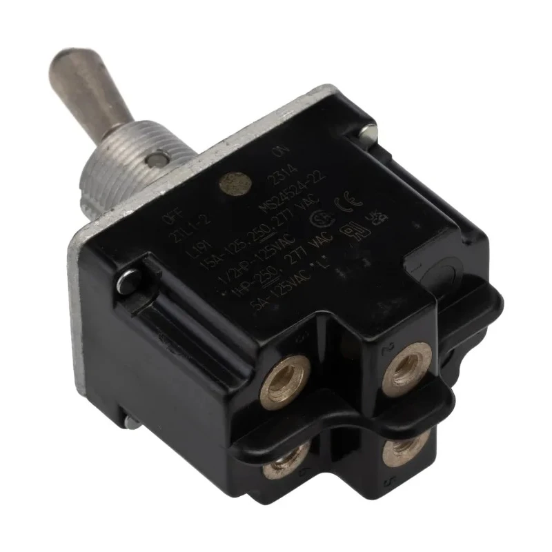 Honeywell Technologies Toggle Switch Panel Mount On-Off DPST Screw Terminal 277 V ac 2TL1-2