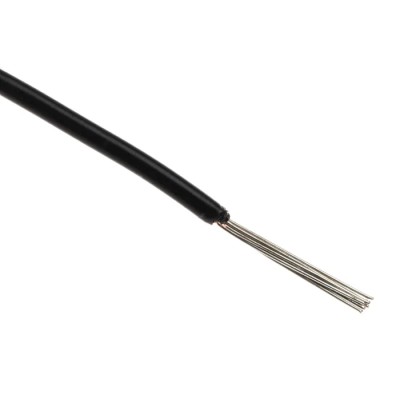 Alpha Wire Hookup Wire PVC Series Black 0.35 mm² 22 AWG 7/0.25 mm Core Strands 305 m Polyvinyl 3051 BK001