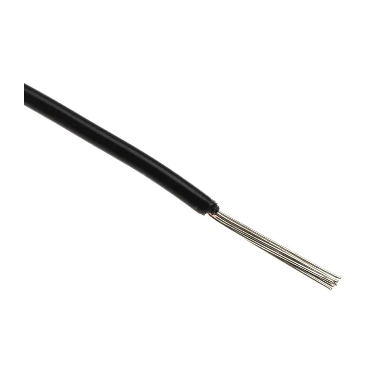 Alpha Wire Hookup Wire PVC Series Black 0.35 mm² 22 AWG 7/0.25 mm Core Strands 305 m Polyvinyl 3051 BK001