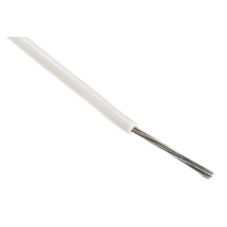 Alpha Wire Hook Up Wire PVC Series White 0.35 mm², 22 AWG, 7x0.25 mm Core Strands, 305 m Length, 300V, Flame 3051 WH001
