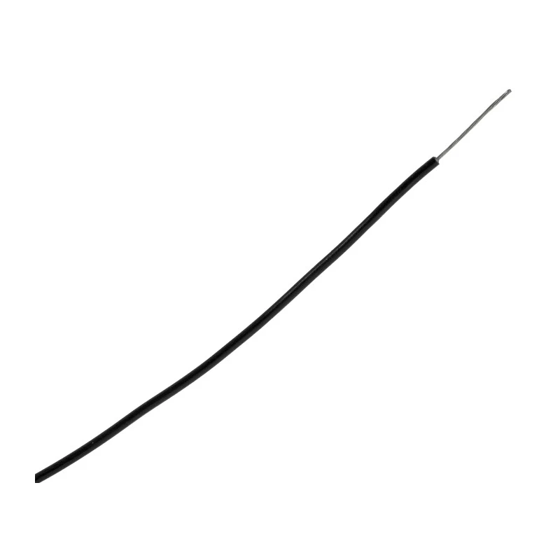 Alpha Wire Hookup Wire PVC Series Black 0.33 mm² 22 AWG 1/0.64 mm Core Strand 30 m Polyvinyl 3051/1 BK005