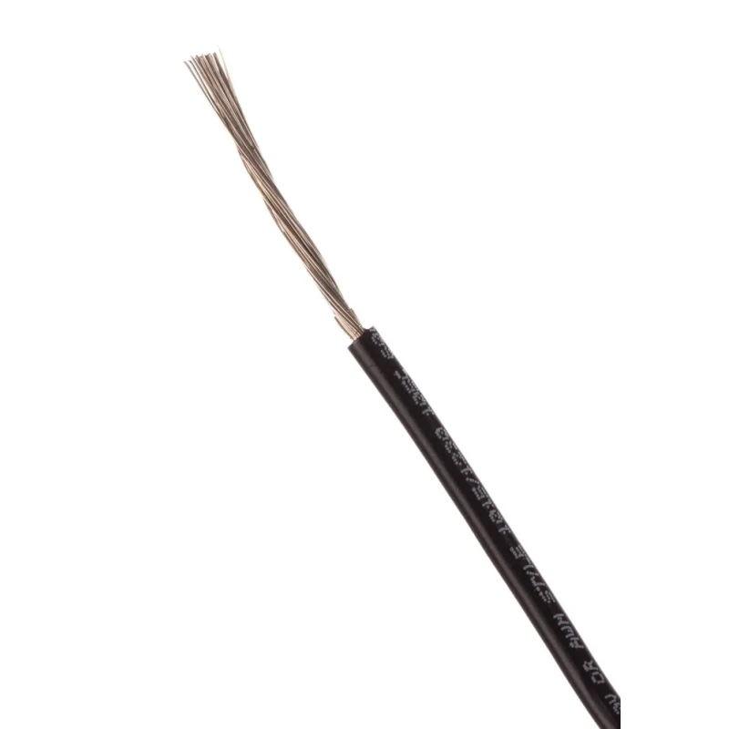 Alpha Wire Hookup Wire PVC Series Black 2.1 mm², 14 AWG, 41x0.25 mm Core Strands, 305 m Length, Polyvinyl, 600V 3079 BK001