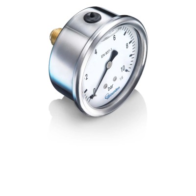 Bourdon Stainless Steel 63 mm Dial Size G 1/4 Pressure Gauge 100 bar Accuracy ±1.6 % MIT3-F22.B31