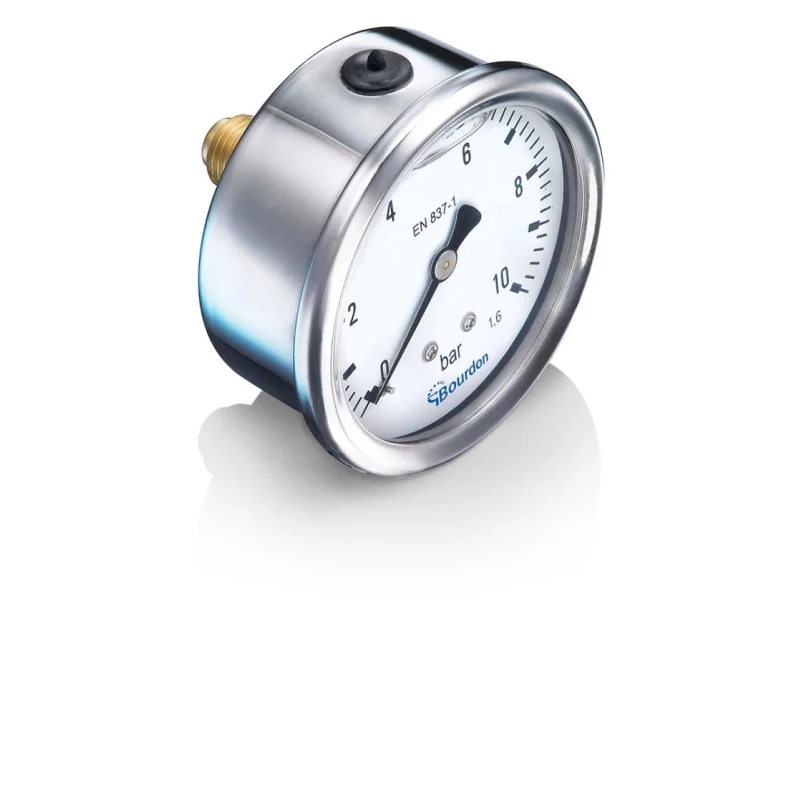Bourdon Stainless Steel 63 mm Dial Size G 1/4 Pressure Gauge 100 bar Accuracy ±1.6 % MIT3-F22.B31