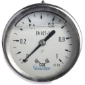 Bourdon 63 mm G 1/4 Pressure Gauge 1 bar Stainless Steel Case Back Entry Dial MIT3-F22.B15