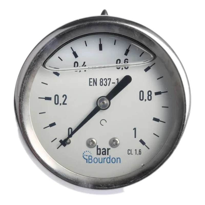 Bourdon 63 mm G 1/4 Pressure Gauge 1 bar Stainless Steel Case Back Entry Dial MIT3-F22.B15