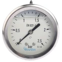 Bourdon 63 mm G 1/4 Pressure Gauge, Stainless Steel Case, Accuracy ±1.6%, 2.5 bar MIT3-F22.B18