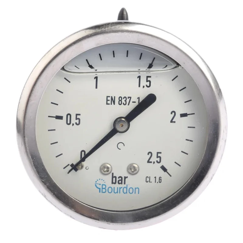Bourdon 63 mm G 1/4 Pressure Gauge, Stainless Steel Case, Accuracy ±1.6%, 2.5 bar MIT3-F22.B18