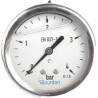 Bourdon Stainless Steel Case Pressure Gauge 63 mm Dial Size 4 Bar Maximum Pressure G 1/4 Connection MIT3-F22.B19