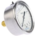 Bourdon Stainless Steel Case Pressure Gauge 63 mm Dial Size 4 Bar Maximum Pressure G 1/4 Connection MIT3-F22.B19