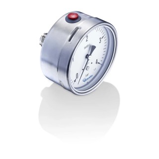Bourdon Industrial Stainless Steel 100 mm White Dial Pressure Gauge G 1/2, 2.5 bar MEX5-F30.B18