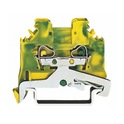 WAGO 2-Way DIN Rail Earth Terminal Block, 12mm² Cable CSA, 12 AWG, 28 AWG Wire, Cage Clamp, Polyamide Housing 280-107