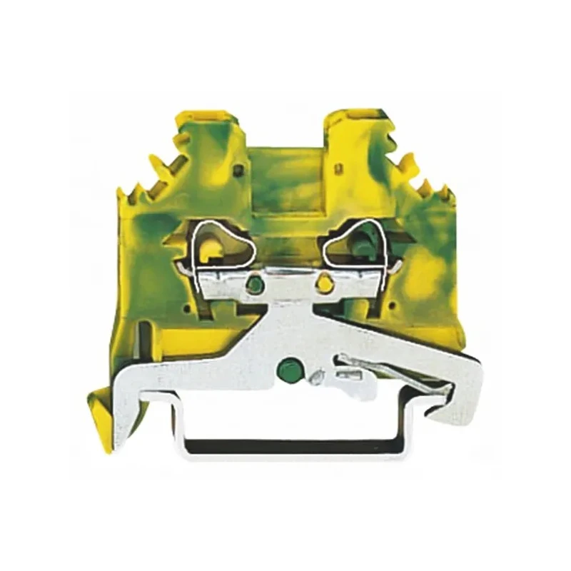 WAGO 2-Way DIN Rail Earth Terminal Block, 12mm² Cable CSA, 12 AWG, 28 AWG Wire, Cage Clamp, Polyamide Housing 280-107