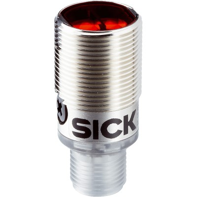 SICK Diffuse Photoelectric Sensor Barrel Style 5 mm to 100 mm Detection, PNP Output, IP67 GRTE18S-P2412